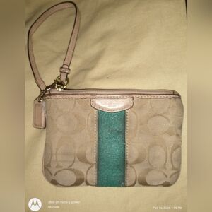 Vintage Coach Signature Wristlet With Detachable Strap